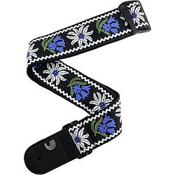 Foto van D'saddario 50pclv01 gitaarband peace and love zwart met blauw