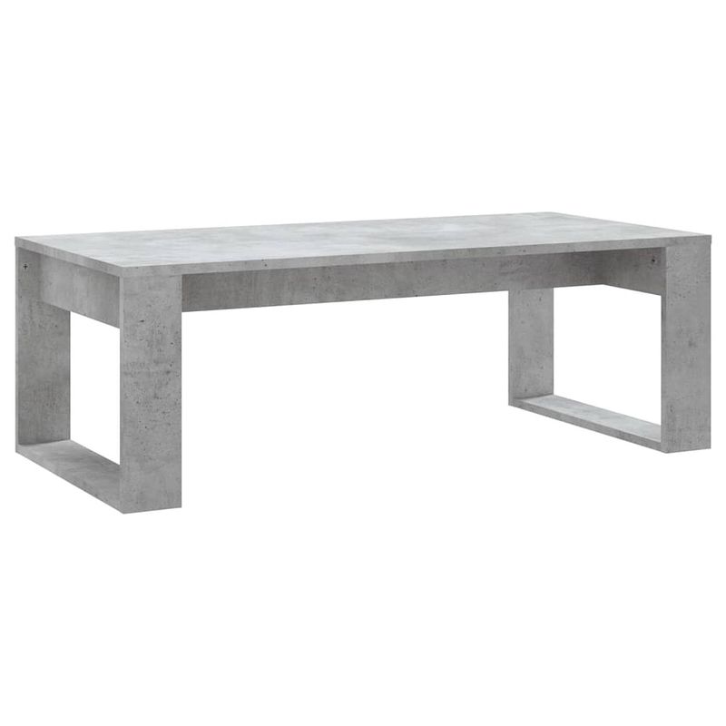 Foto van Vidaxl salontafel 102x50x35 cm bewerkt hout betongrijs