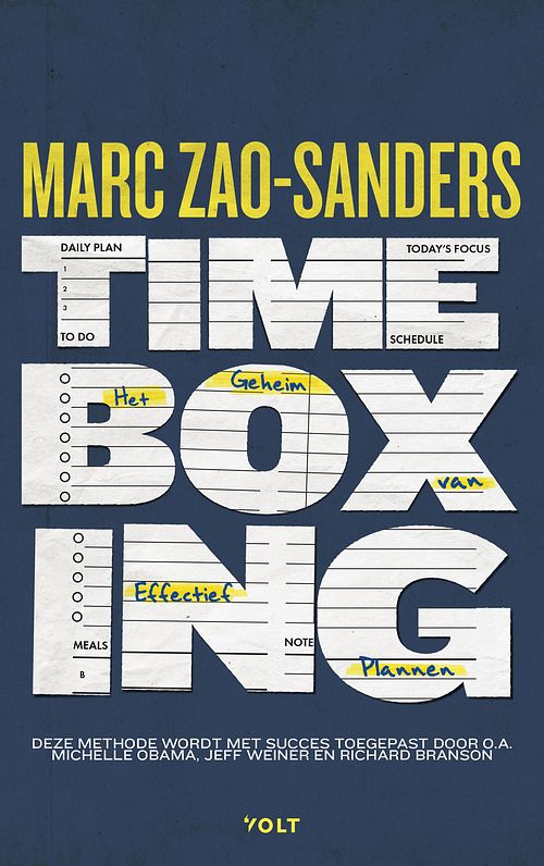 Foto van Timeboxing - marc zao-sanders - paperback (9789021485805)