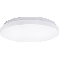 Foto van Led plafondlamp - aigi syna - opbouw rond 20w - warm wit 3000k - mat wit - aluminium