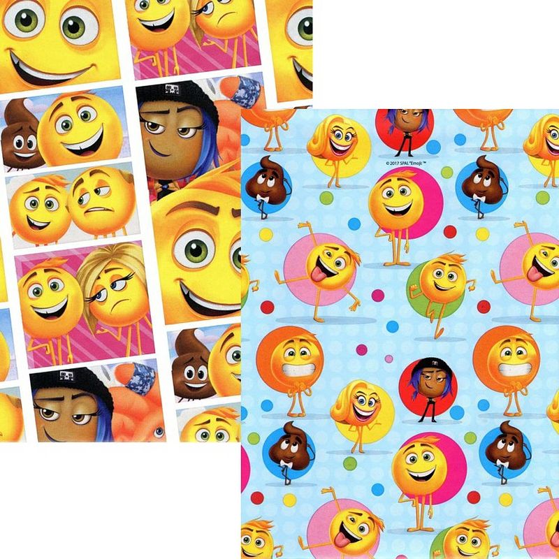 Foto van Emoji - smiley cadeau inpakpapier 200 x 70 cm - 60 rollen