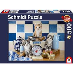 Foto van Schmidt katten in de keuken, 500 stukjes - puzzel - 10+