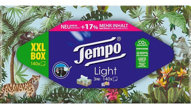 Foto van Tempo xxl light tissuebox 140 stuks bij jumbo