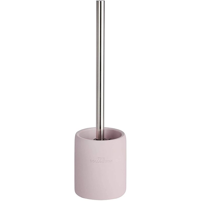 Foto van Wenko toiletborstel met houder tumbler 38 x 11 cm polyresin roze