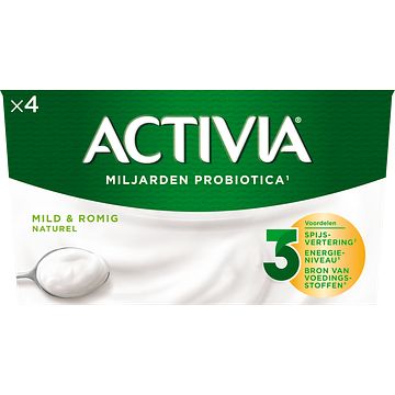 Foto van Activia yoghurt naturel 4 x 125g bij jumbo