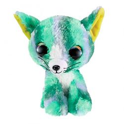 Foto van Lumo stars knuffel cat clover junior 15 cm pluche groen