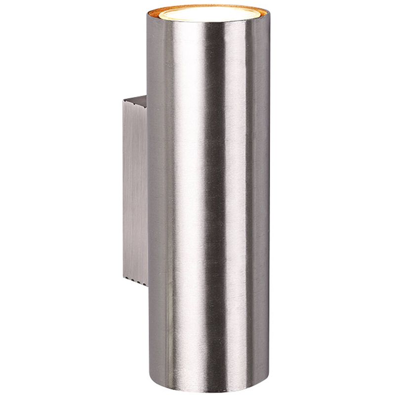 Foto van Led wandlamp - trion mary - gu10 fitting - rond - mat nikkel - aluminium