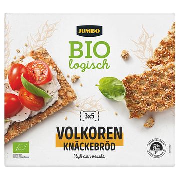 Foto van Jumbo biologisch volkoren knackebrod 3 x 5 stuks 250g