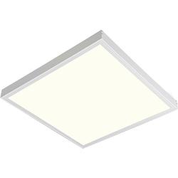 Foto van Led paneel - aigi clena - 30x30 natuurlijk wit 4000k - 12w opbouw vierkant - mat wit - flikkervrij