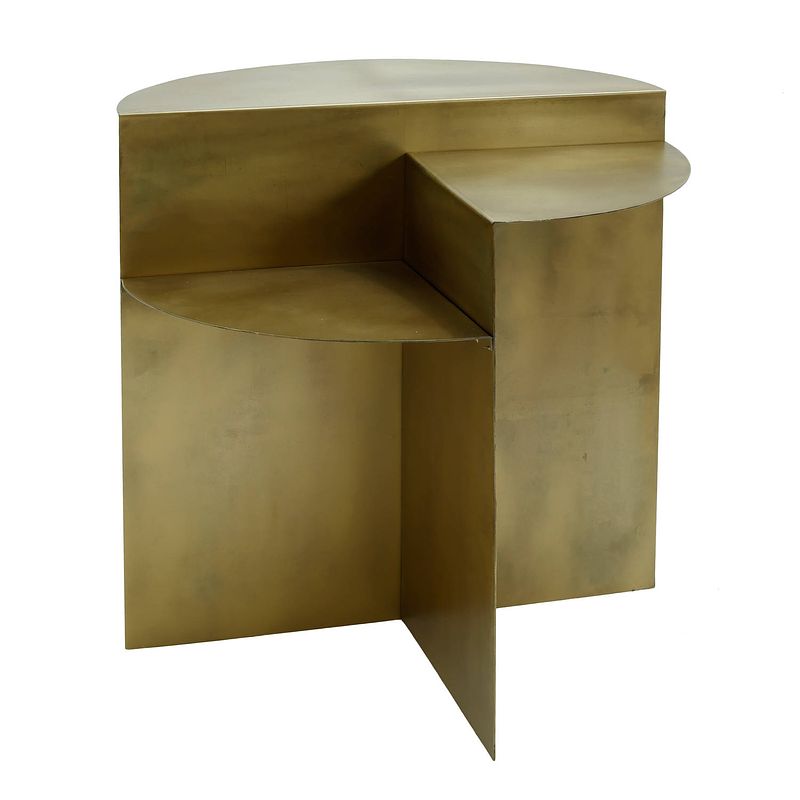 Foto van Ptmd loki gold iron sidetable multiple levels round