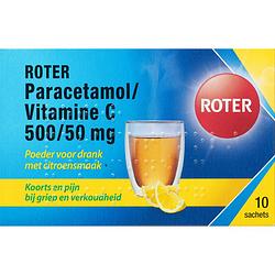Foto van Roter paracetamol vitamine c 500mg poeder