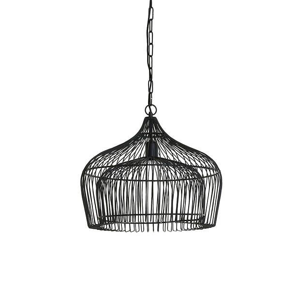 Foto van Light & living - hanglamp kristel - 58x58x47 - zwart