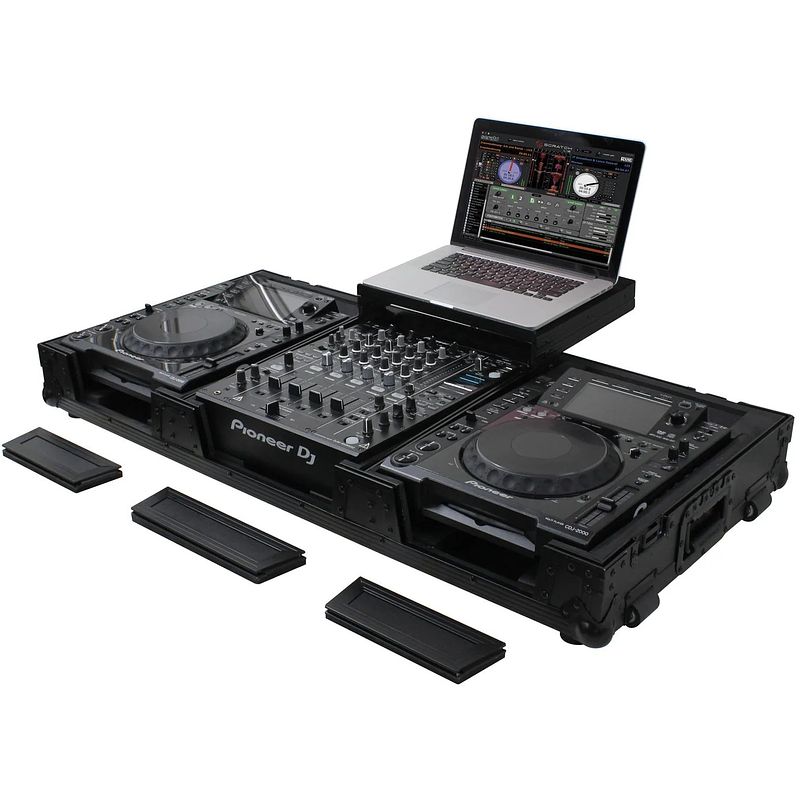 Foto van Odyssey fzgsl12cdjwrbl flightcase voor mixer en 2 mediaspelers black label