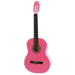Foto van Gomez 001 4/4-model klassieke gitaar roze