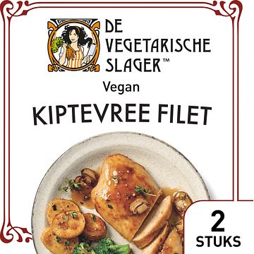 Foto van De vegetarische slager kiptevree filet vegan 180g bij jumbo