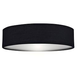 Foto van Smartwares plafondlamp mia 40 x 10 cm 40w e14 textiel zwart