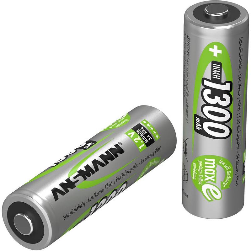 Foto van Ansmann maxe hr06 oplaadbare aa batterij (penlite) nimh 1300 mah 1.2 v 1 stuk(s)