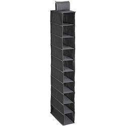 Foto van 5five kast organiser - hangend - 10 vakken - 30 x 15 x 120 cm - grijs - opbergmanden