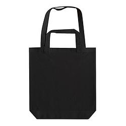 Foto van Zwarte canvas tas met dubbel hengsel 38 x 42 cm- bedrukbare katoenen tas/shopper