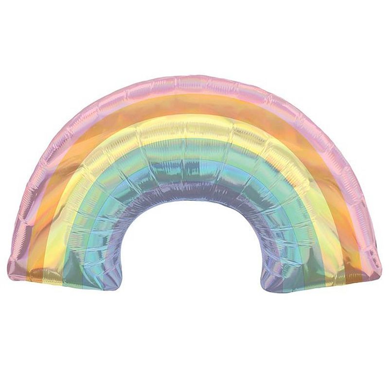 Foto van Amscan folieballon supershape iridescent pastel rainbow 45 cm