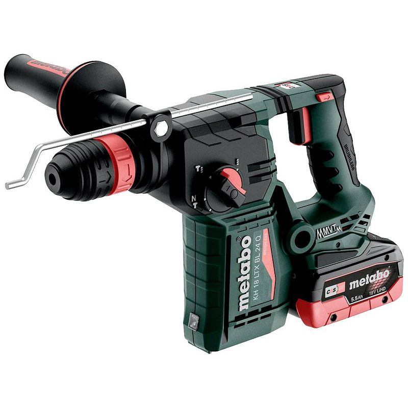 Foto van Metabo kh 18 ltx bl 24 q sds-plus-accu-combihamer 18 v 5.5 ah