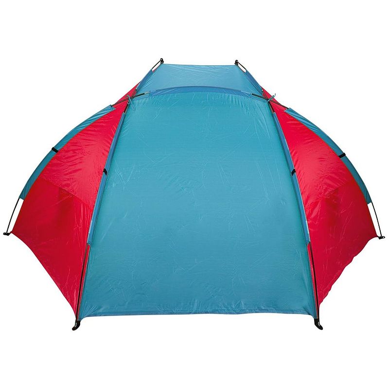 Foto van Abbey strandtent 270 x 120 x 120 cm blauw/rood