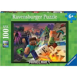 Foto van Ravensburger kinderpuzzel 100 xxl monster minecraft