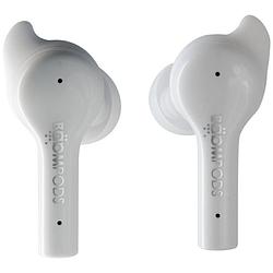 Foto van Boompods bassline go in ear oordopjes bluetooth wit headset, volumeregeling, bestand tegen zweet, touchbesturing