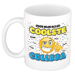 Foto van Bellatio decorations cadeau mok voor collega - grappig - keramiek - 300 ml - coolste collega - feest mokken