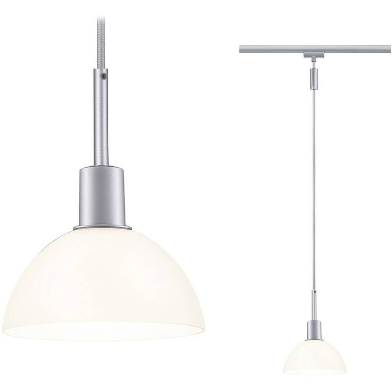 Foto van Paulmann sarrasani hanglamp urail e14 chroom (mat), opaal