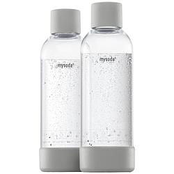 Foto van Mysoda pet-fles 1l bottle 2 pack gray grijs