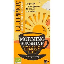 Foto van Clipper morning sunshine organic lemongrass & mate infusion 20 stuks bij jumbo