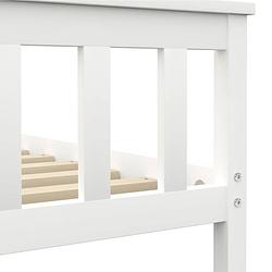 Foto van The living store bedframe - massief grenenhout - wit - 208 x 168 x 82 cm - 160 x 200 cm