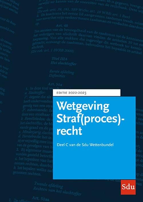 Foto van Sdu wettenbundel straf(proces)recht 2022-2023 - paperback (9789012408196)