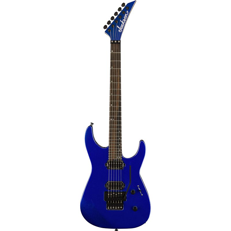 Foto van Jackson american series virtuoso eb mystic blue elektrische gitaar met jackson foam core case