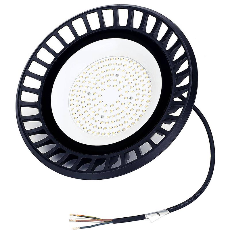 Foto van Led ufo high bay 100w - aigi eiya - magazijnverlichting - waterdicht ip65 - natuurlijk wit 4000k - aluminium