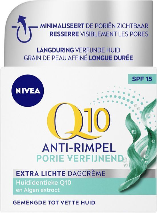 Foto van Nivea q10 power anti-rimpel + porie verfijnende dagcrème