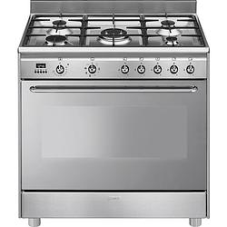 Foto van Smeg snlk90mfx9 gasfornuis rvs