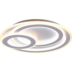 Foto van Led plafondlamp - plafondverlichting - trion mirna - 74w - aanpasbare kleur - afstandsbediening - dimbaar - rond - mat