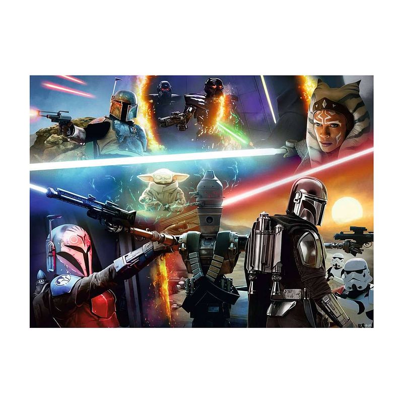 Foto van Ravensburger kinderpuzzel 300 stukjes the mandalorian: kruisvuur