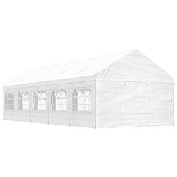 Foto van Vidaxl prieel met dak 11,15x4,08x3,22 m polyetheen wit