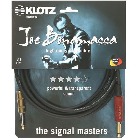 Foto van Klotz jbpsp060 joe bonamassa gitaarkabel met silent plug 6 meter recht