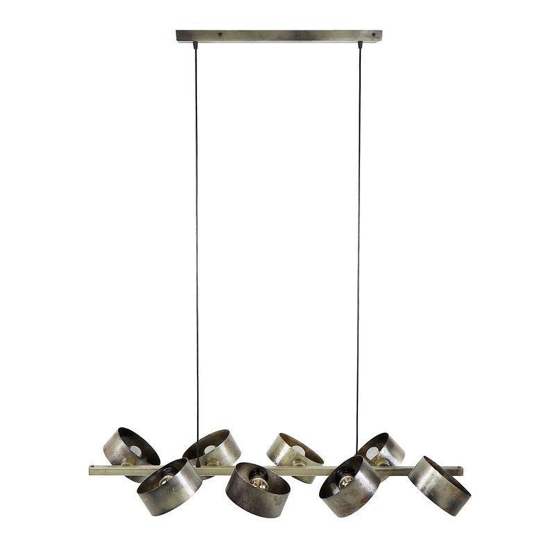 Foto van Hoyz - hanglamp rotar 8l - oud zilver - 115x17x150