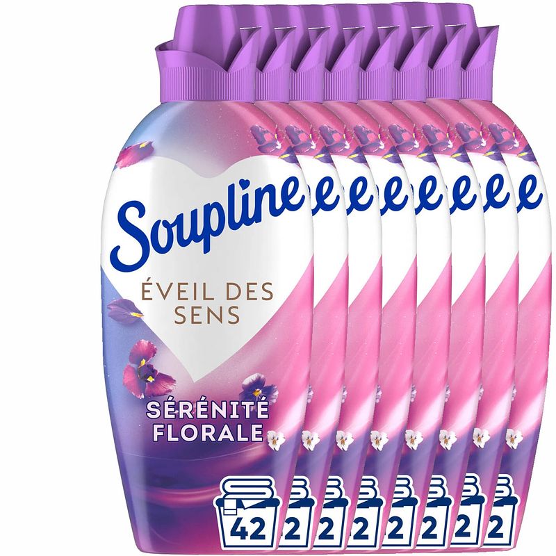 Foto van Soupline floral wasverzachter - 8x42 wasbeurten - voordeelverpakking