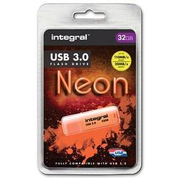 Foto van Integral neon usb 3.0 stick, 32 gb, oranje