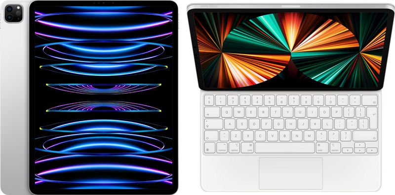 Foto van Apple ipad pro (2022) 12.9 inch 2tb wifi zilver + magic keyboard