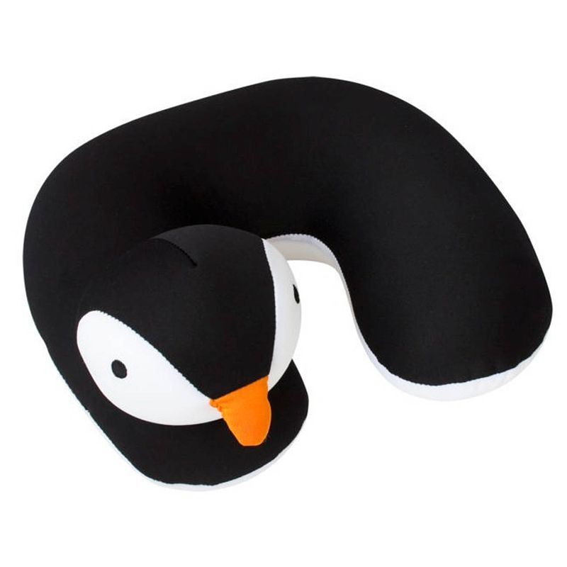 Foto van Travelsafe nekkussen pinguïn junior 31 cm polyester/spandex zwart/wit