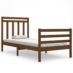 Foto van The living store massief grenenhouten bedframe - klassiek - bedframe - afmeting- 205.5 x 95.5 x 69.5 cm - ken-