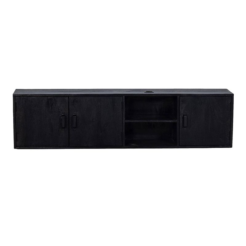 Foto van Giga meubel tv-meubel zwevend - zwart - 160cm - tv-meubel zen