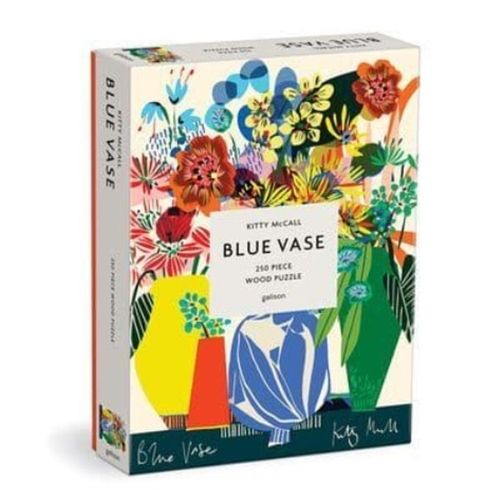 Foto van Kitty mccall blue vase 250 piece wood puzzle - puzzel;puzzel (9780735373129)